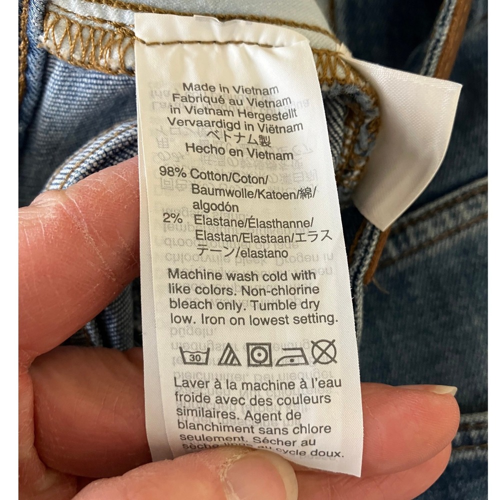 Madewell Curvy Slim Wide Leg Denim Jean Women's Blue Size 30 Tall Boho Casual - Picture 6 of 6